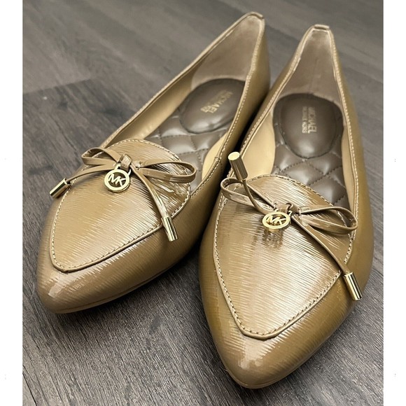 Michael Kors Leather Nancy Pointed Toe Ballet Flat Loafers Women’s Size 7.5 New - Picture 7 of 9